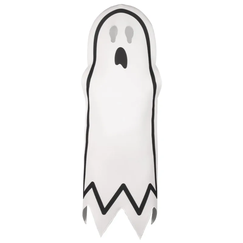 Halloween Scary Ghost Costume White Long Cape Horror Outfits Carnival Party Dress Up Suit Cloak with Ghost Face Kids Adult Robe