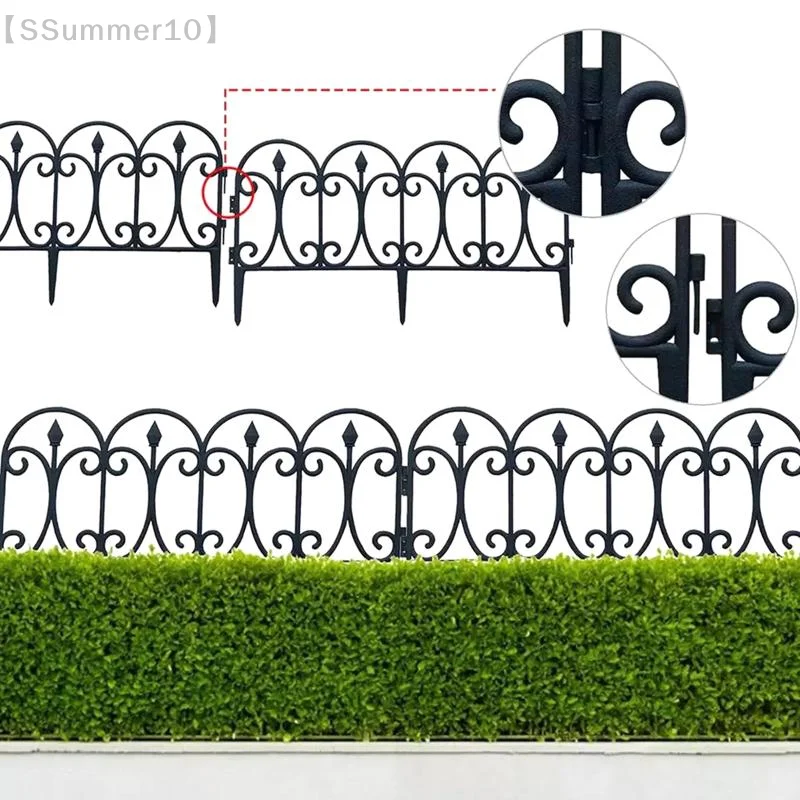 【SSummer10】Decorative Garden Fence Outdoor Rustproof Landscape Wire Border Folding Patio Fences Flower Bed Fencing Barrier【SS】