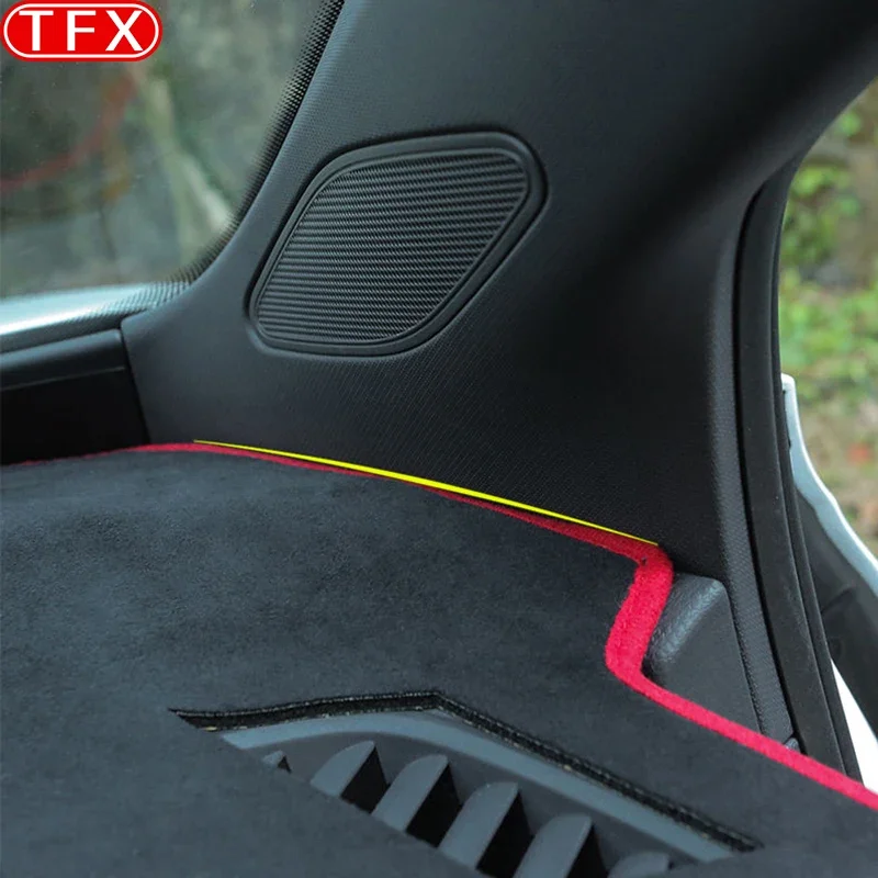 الفانيلا لوحة القيادة حصيرة ل Volkswagen VW ID.4 Crozz 2021-2022 داش الوسادة السجاد المضادة للأشعة فوق البنفسجية المضادة للانزلاق غطاء سيارة الملحقات الواقية #3