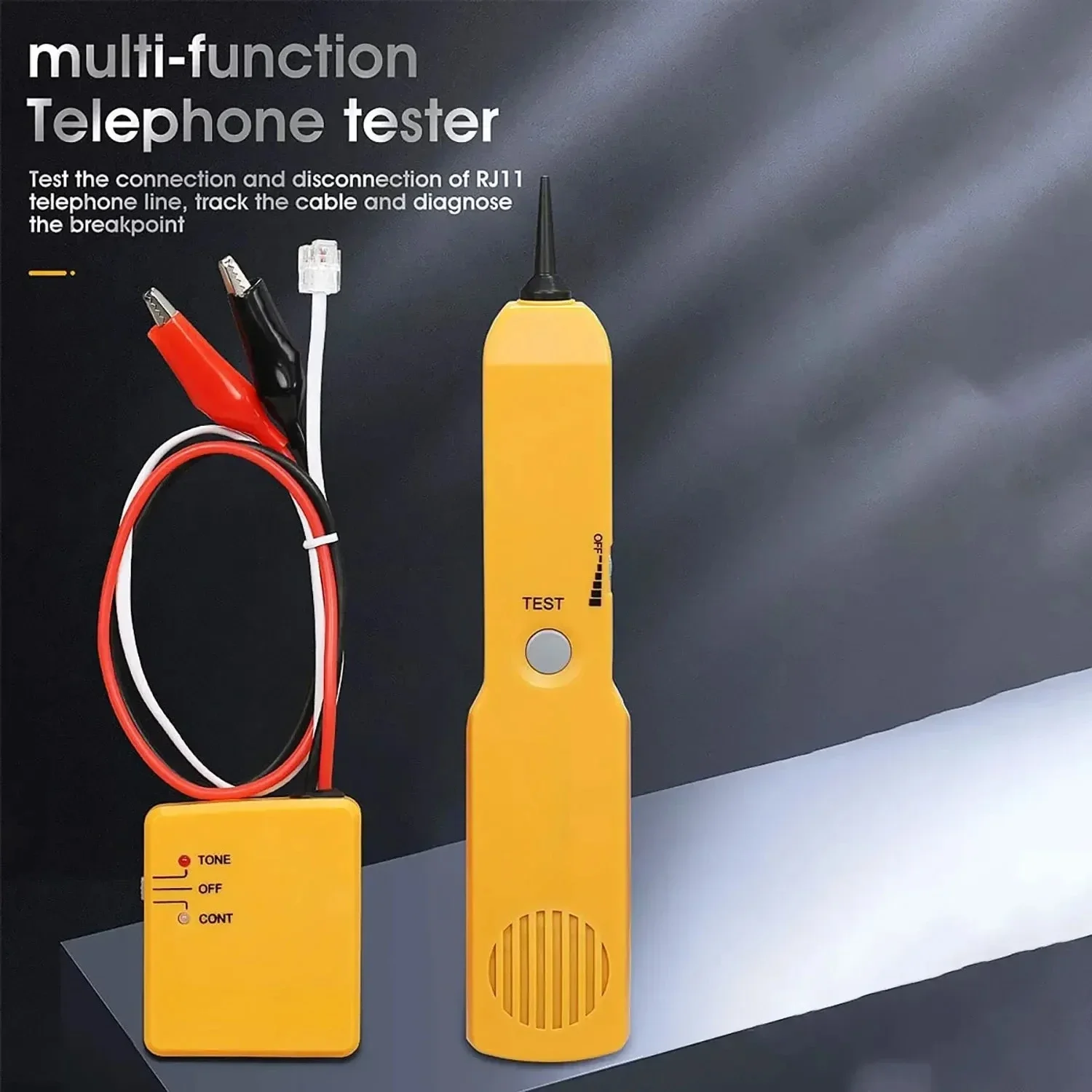 Tone Generator & Probe Kits, Network Cable Continuity Telephone Line Tester, Telephone Line Finder Signal Detector Locator Tool