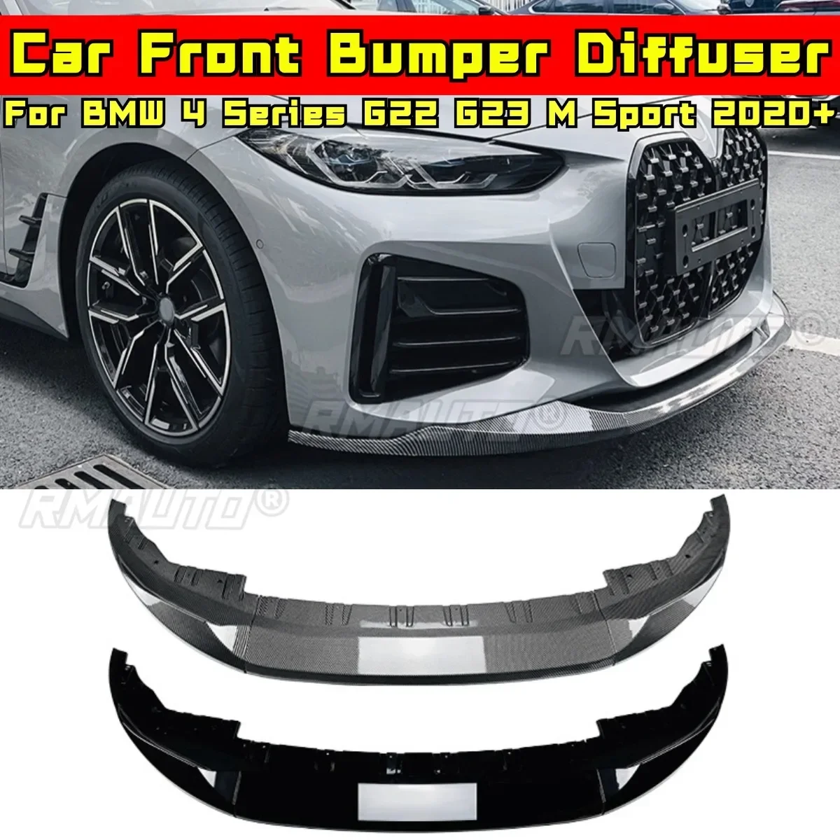 

For BMW 4 Series G26 M Sport Front Bumper Splitter Lip Diffuser Exterior Part for BMW 4 Series G26 M Sport 2020+ Car Accessories