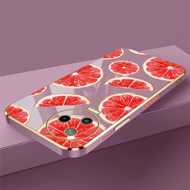 حافظة هاتف ناعمة مقاومة للصدمات لهاتف انفينيكس تكنو كامون 17 16 S 15 Air 30 5G 20 Pro 18 19 Neo غطاء فواكه برتقالي مطلي بالسيليكون