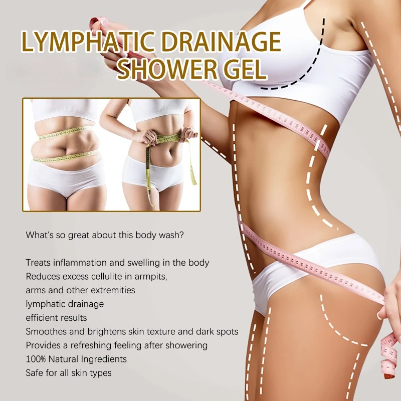 Lymphatic Drainage Sculpting Shower Gel Weight Loss Slimming Body Wash Removes Lymph Nodes Underarm Fat cleaning Shower Gel