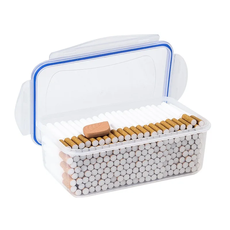 Plastic Storage Container Designed for Housing Up To 200 Cigarette Filter Tubes, Seal and Leaf Humidor Tablet for Safe Storage