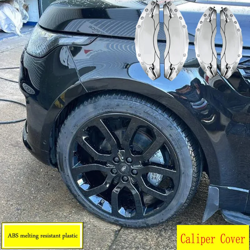 4 PCS Melting Resistant Plastic Brake Caliper Cover Fix By Screw With Logo For Range Rover Velar Sport Vogue Evoque Wheel R18+