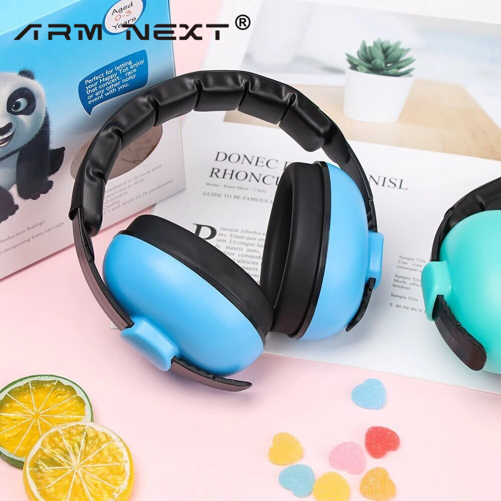 Kids Noise Cancelling Earmuffs Headphone Hearing Protection Safety Earmuffs Baby Sleep Anti-Noise Ear Defenders