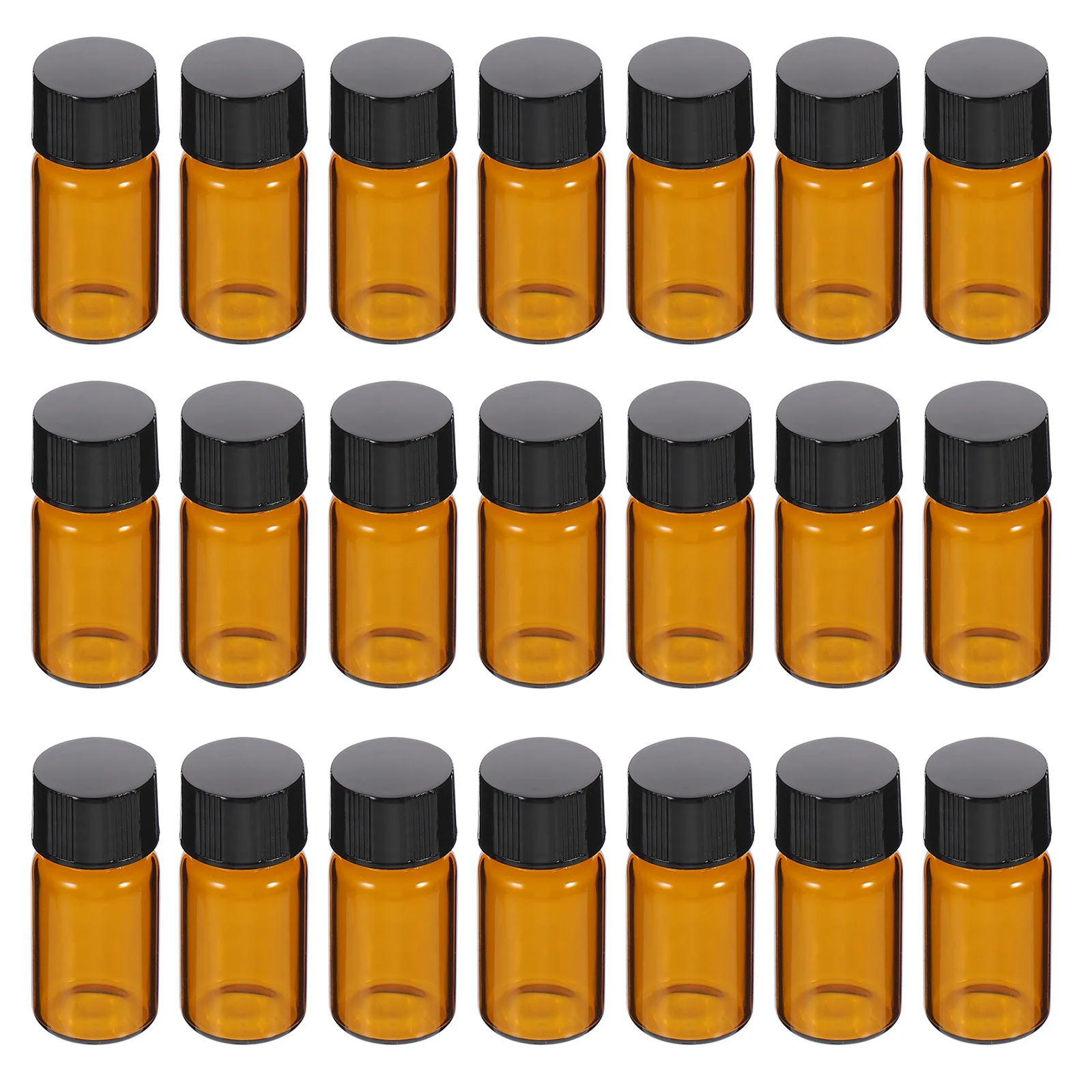 

100Pcs Glass Sample Bottles Transparent Essential Oil Vials Durable Screw Caps for Travel and Home Transparent Sample Bottles