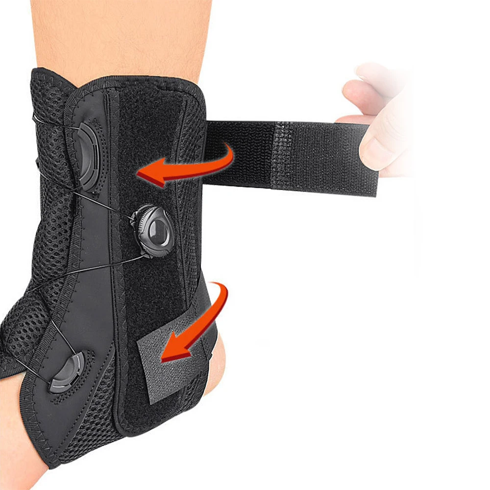 Ankle Sprained Support Brace Rotating Aluminum Plate Ankle Splint Stabilizer Protector Sprained Ankle Injury Recovery Achilles