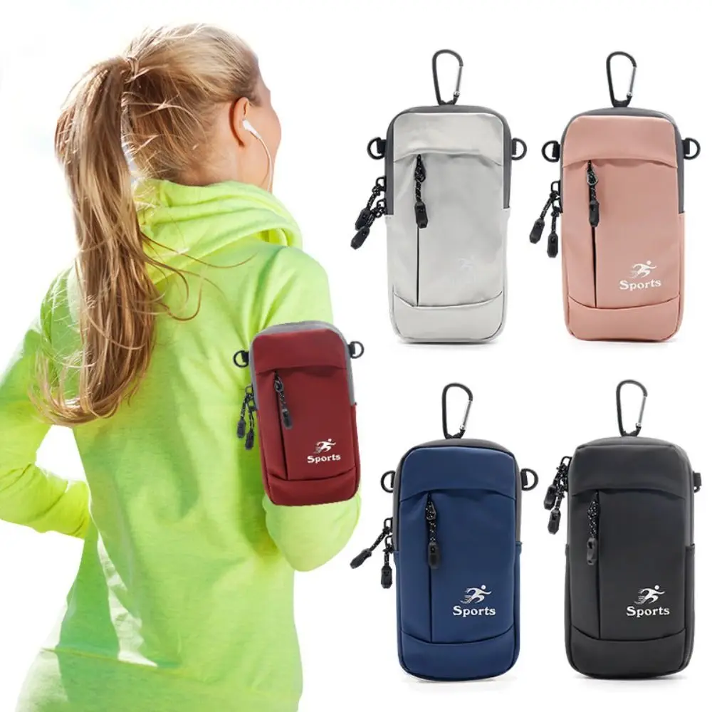 

PU Leather Universal Phone Armband Bag Waterproof with Shoulder Strap Outdoor Running Phone Holder with Headphone Jack Non-slip
