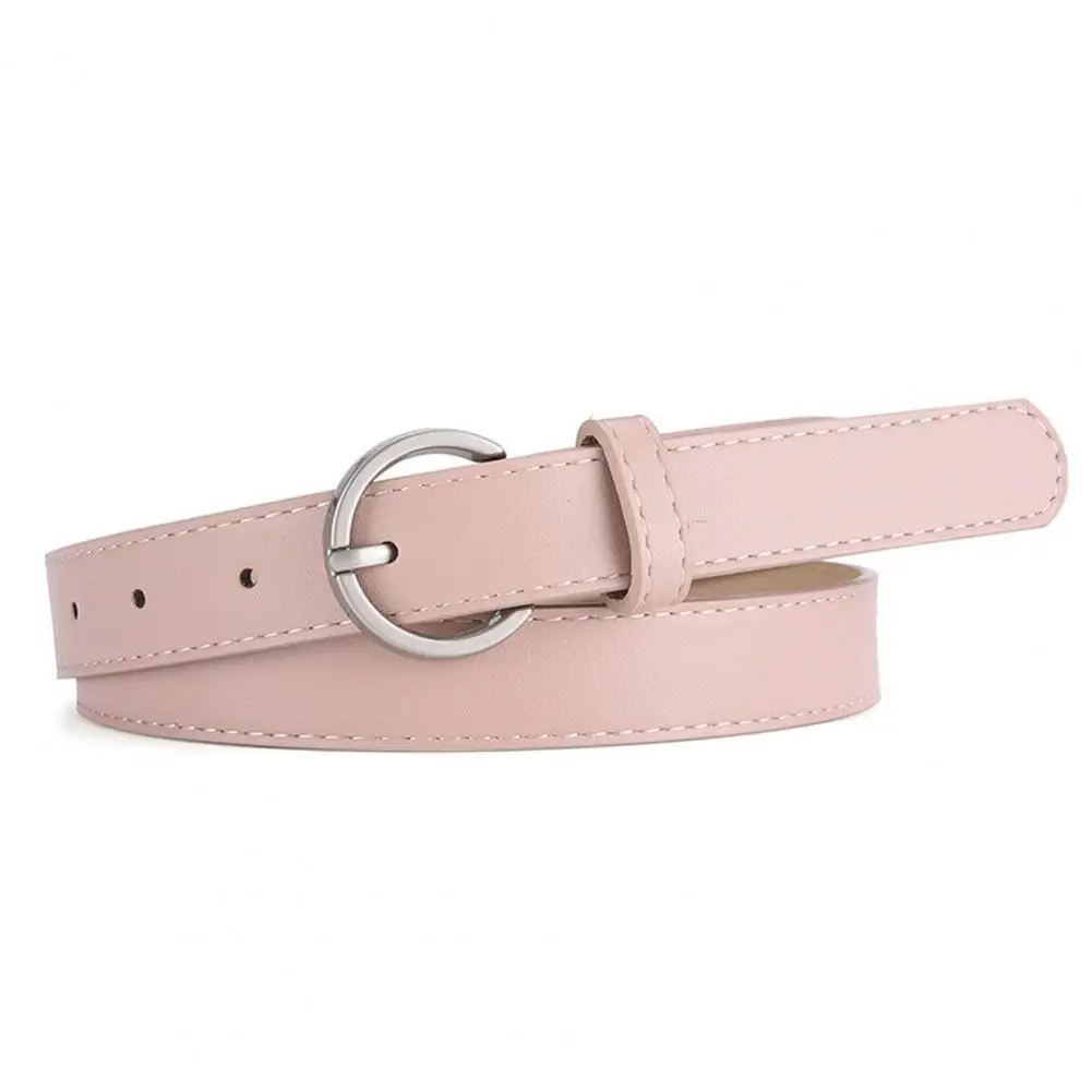 

Women Round Buckle Belt Stylish Adjustable Women's Belt with Round Buckle for Dresses Shirts Jeans for Sweaters for Versatile