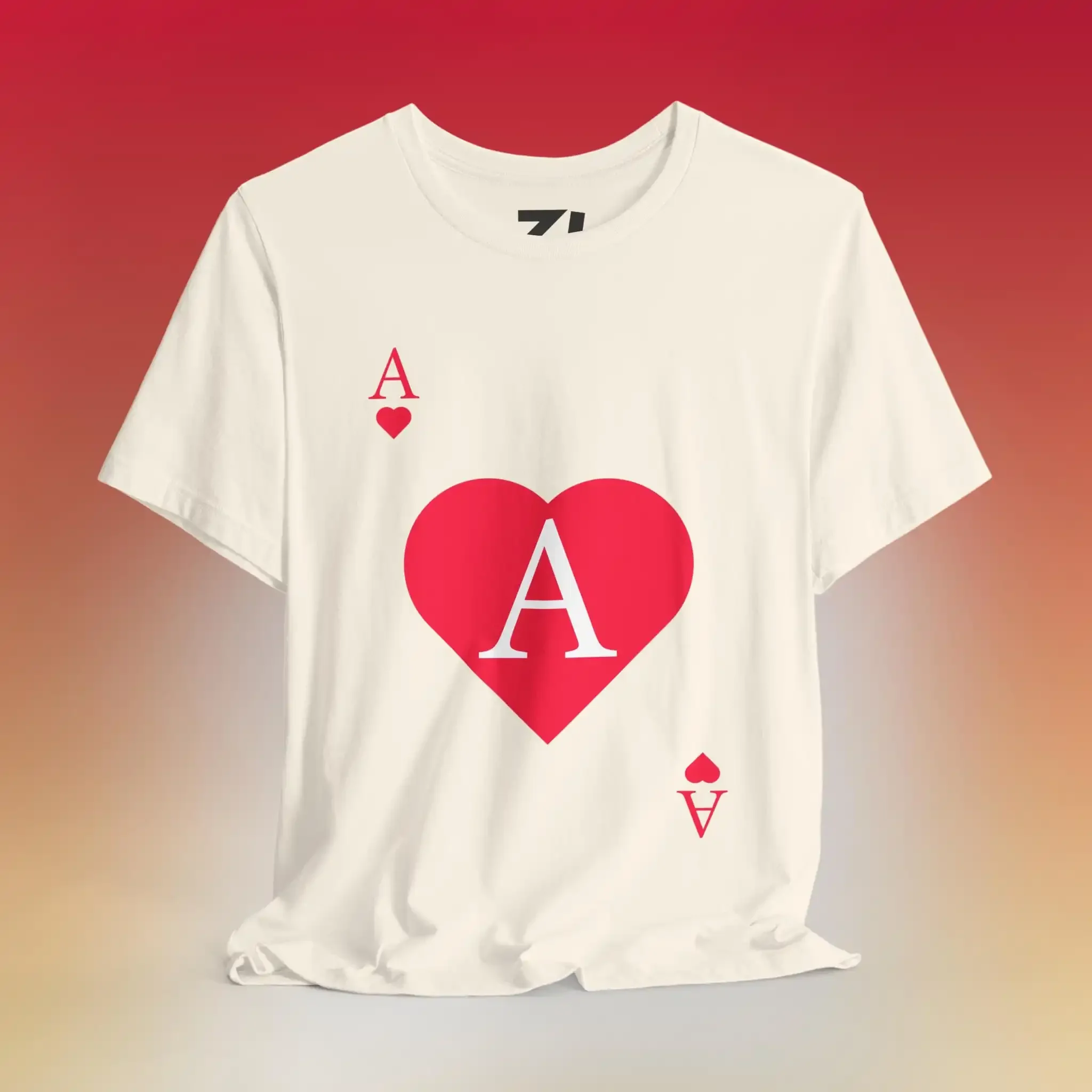 Heart card Ace T Shirt for luck cozy weather fashion trend Jersey