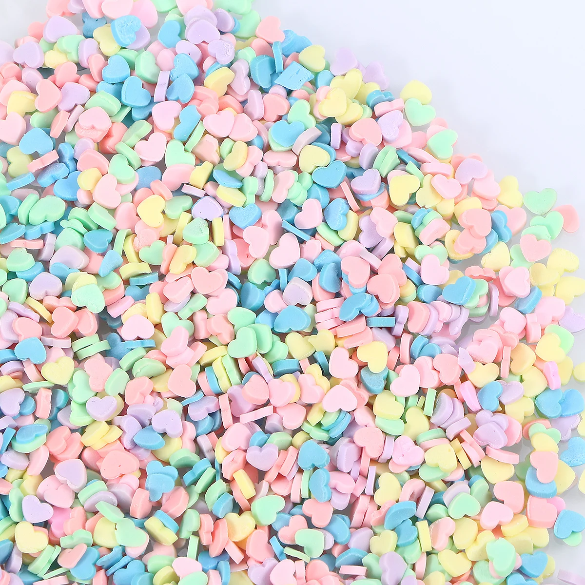 

Colorful Love Filler 100 Heart Sprinkle Clay Supplies Wafer Scrapbook Phone Case DIY Craft Projects Polymer Bright
