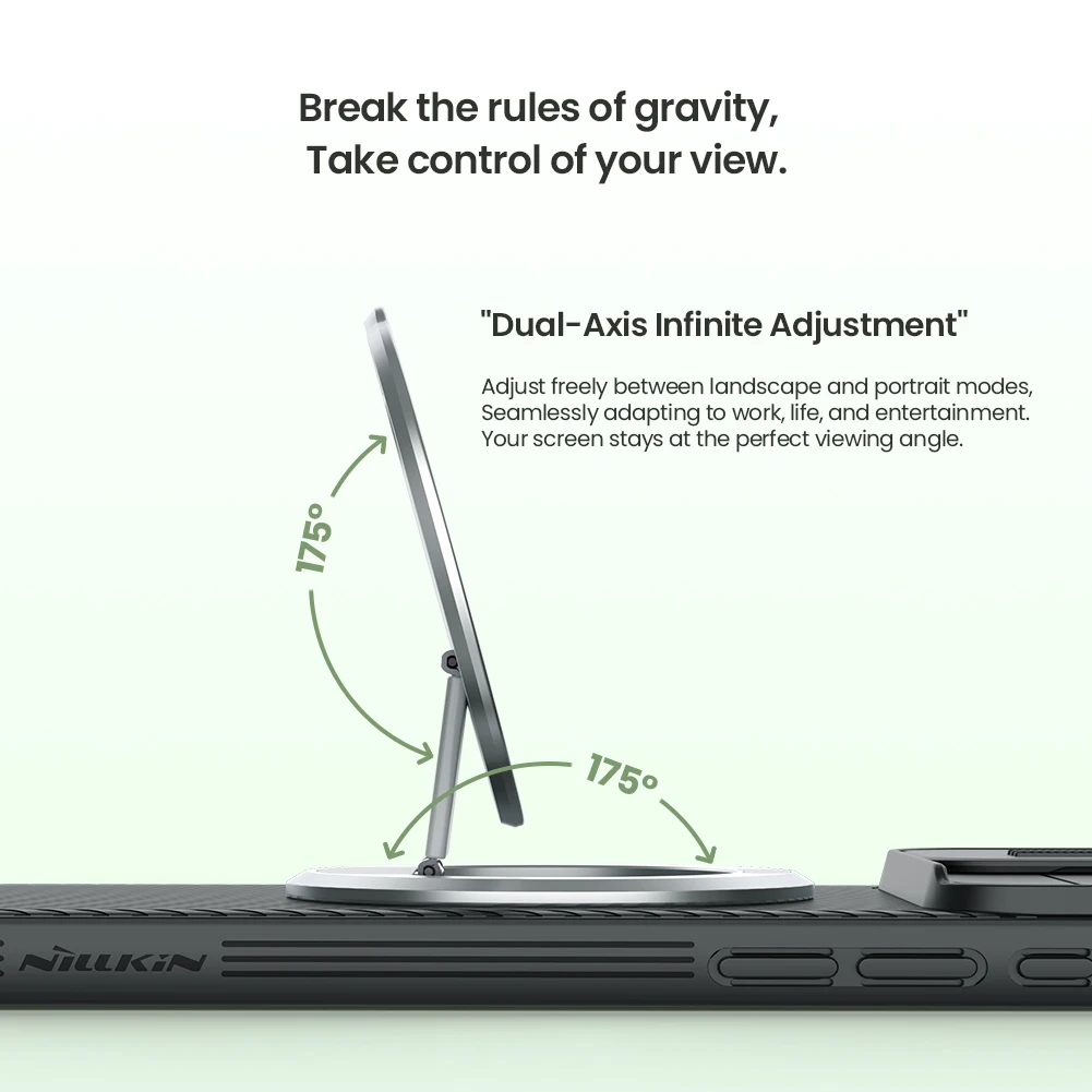 NILLKIN Magnetic Phone Holder For iPhone 16 Foldable Ring Buckle Back Adhesive Stand Portable Car Phone Holder For Huawei Xiaomi