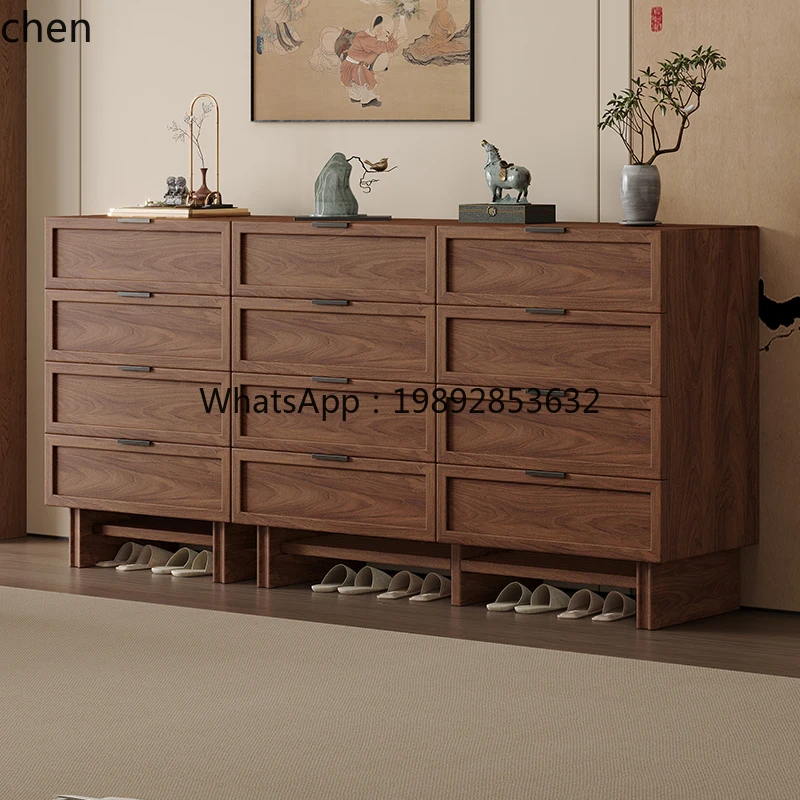 

solid wood chest cabinet storage living room household four buckets six chest chest drawer furniture