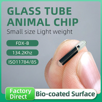 134.2KHZ 2.12*12mm/1.4*8mm/1.25*7mm Microchip Animal RFID Tag With EM4305 Chip ISO11784/5 FDX-B For Fish Dog Cat Idetification