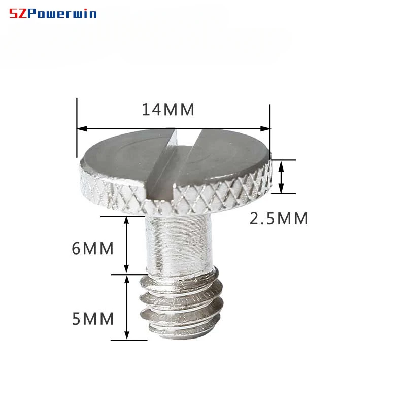 SZPowerwin 10pcs/lot Camera Screw 1/4 Inch Quick Release Screw Tripod Plate Mount Screw For Tripod Ball Quick Release Plate