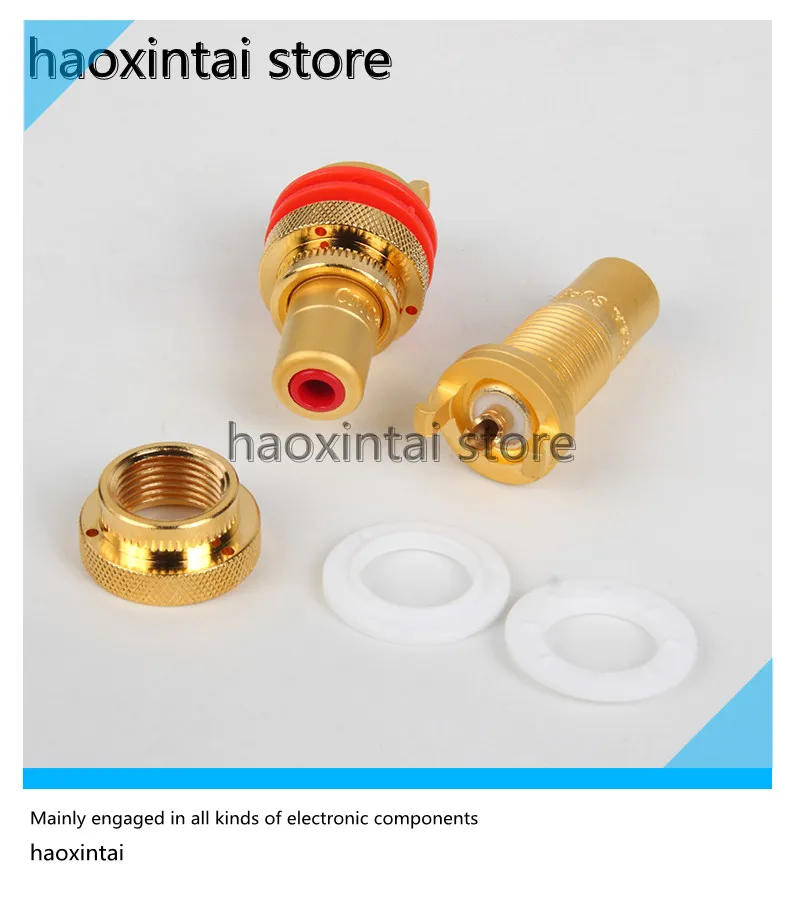 1PCS Original CMC 805-2.5FG RCA socket copper plated sand gold signal lotus mother laser lettering version