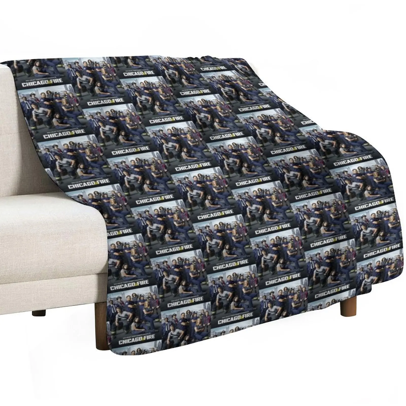 Chicago Fire Throw Blanket Warm Cozy Throw Blanket for Living Room Couch