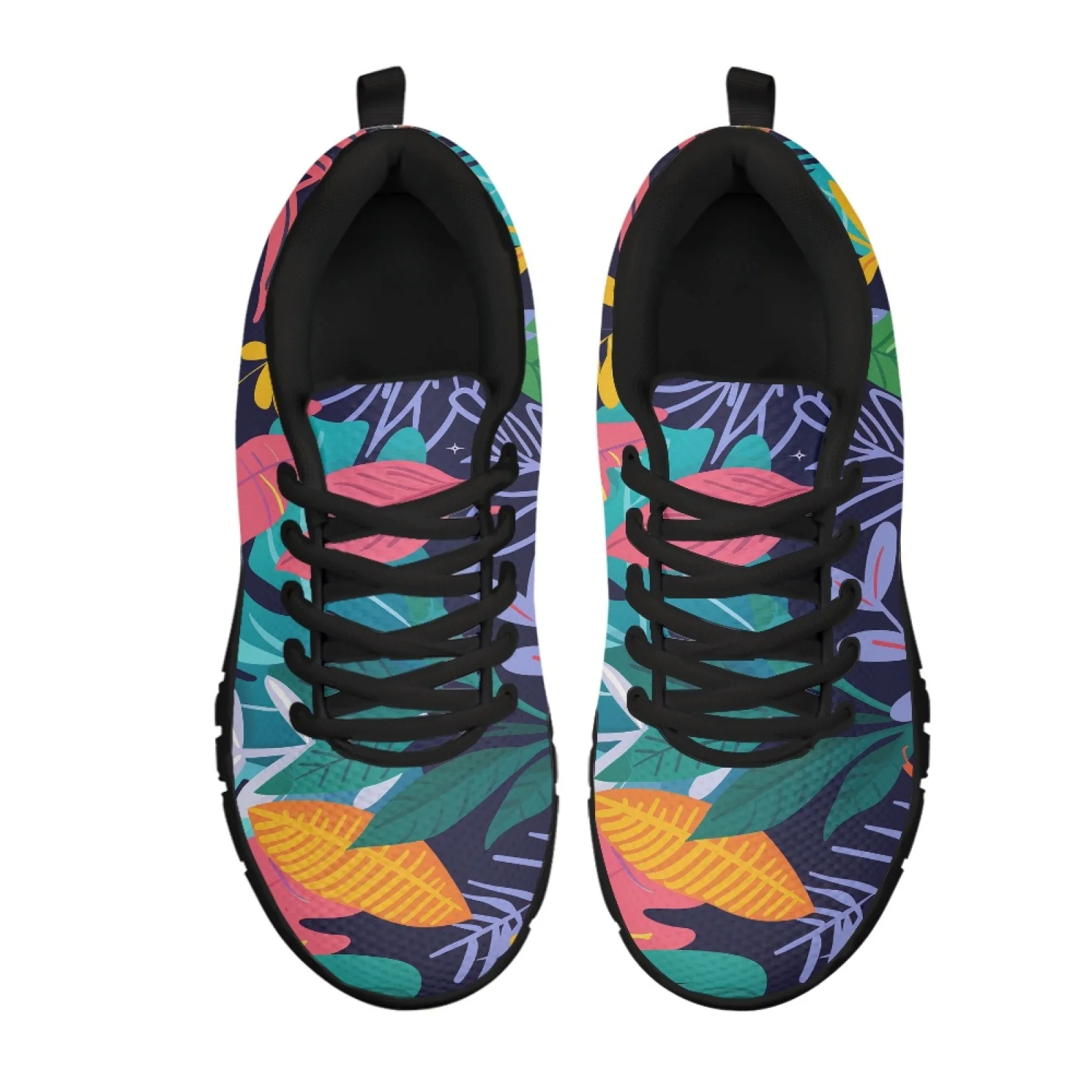 Coloranimal Tropical Plants Men Fitness Sneakers for Walking and Standing Shock-Absorbing Sneaker Women Running Sport Shoes