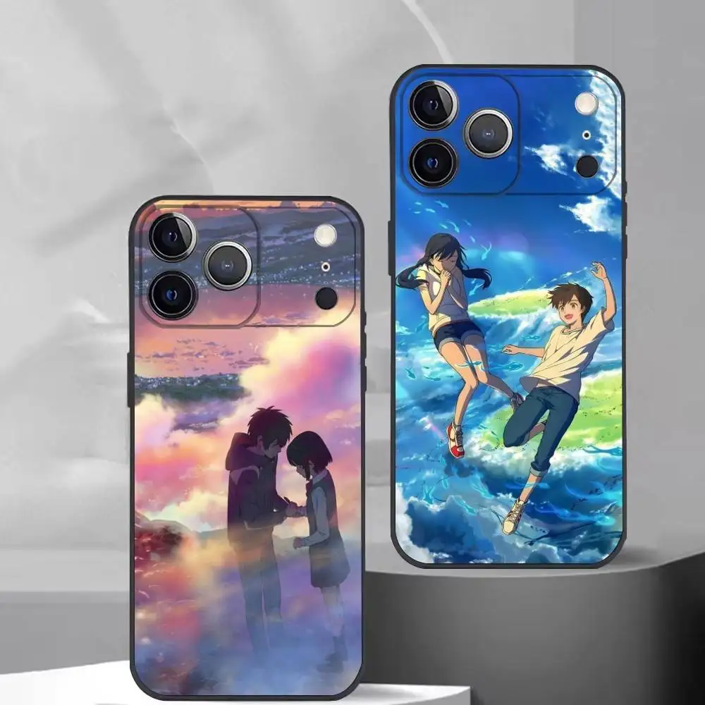 Film Weathering With You Phone Case For iPhone 17, 16,15,14,13,12,11 Plus,Pro Max, Others Soft Black Cover