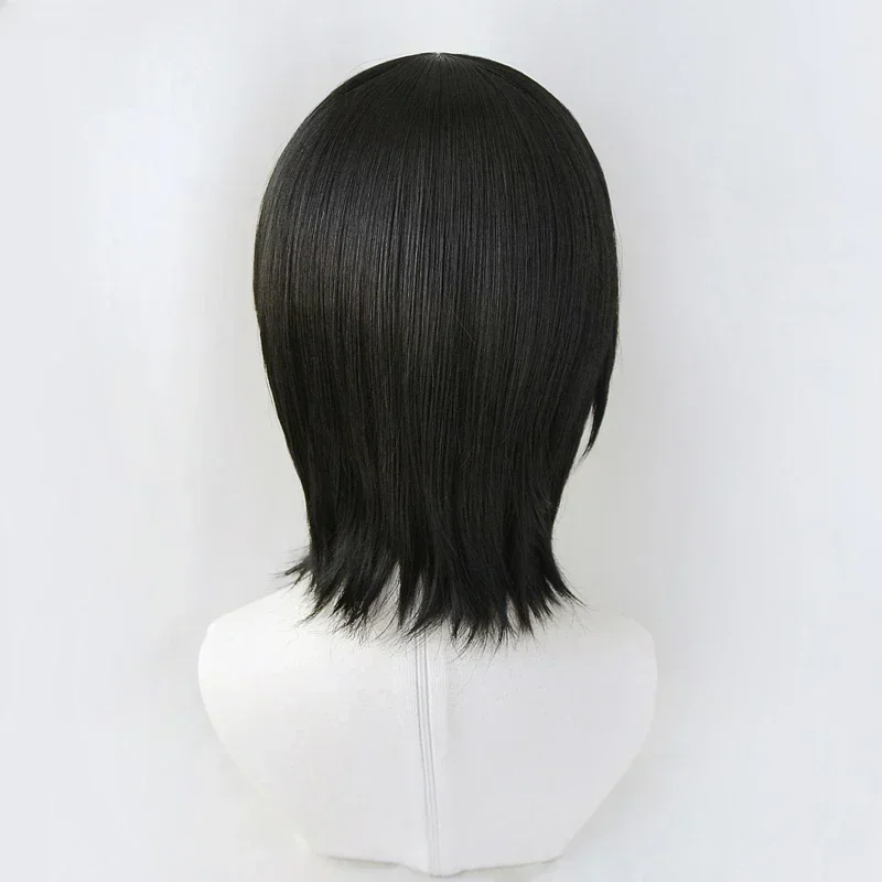 Cosplay Wig Short Black Heat Resistant Synthetic Hair Perucas Anime Wigs