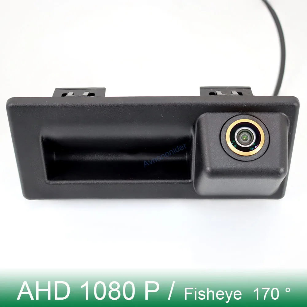 HD Golden FishEye AHD 1080P 170° Car Trunk Handle Rear View Camera For Skoda Octavia Combi RS Wagon A7 5E 2015~2018 Night Vision