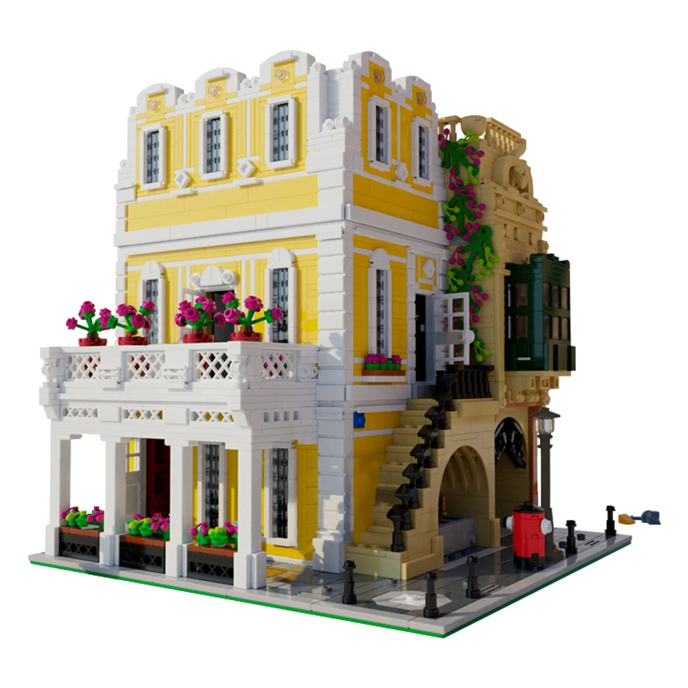 Gobricks MOC Italian Art Architecture Florentine Palazzo Building Block set City Street View Palace Castle Education Brick Toys