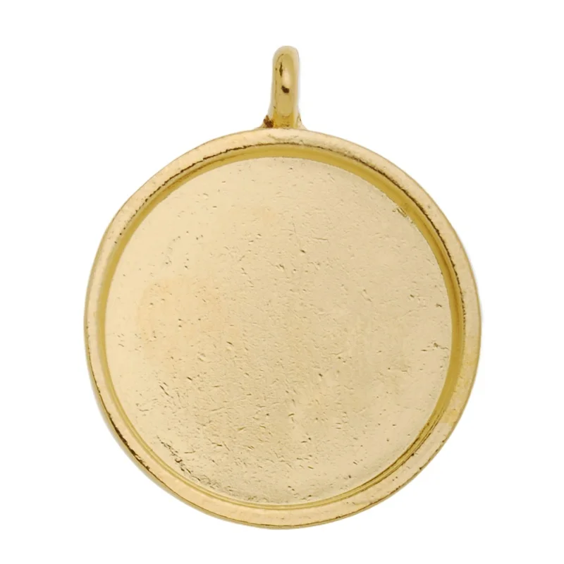 

20mm Round Zinc Alloy Cameo Cabochon Base Setting Pendantcabochon Bezel Sold 20pcs/lot-C4407