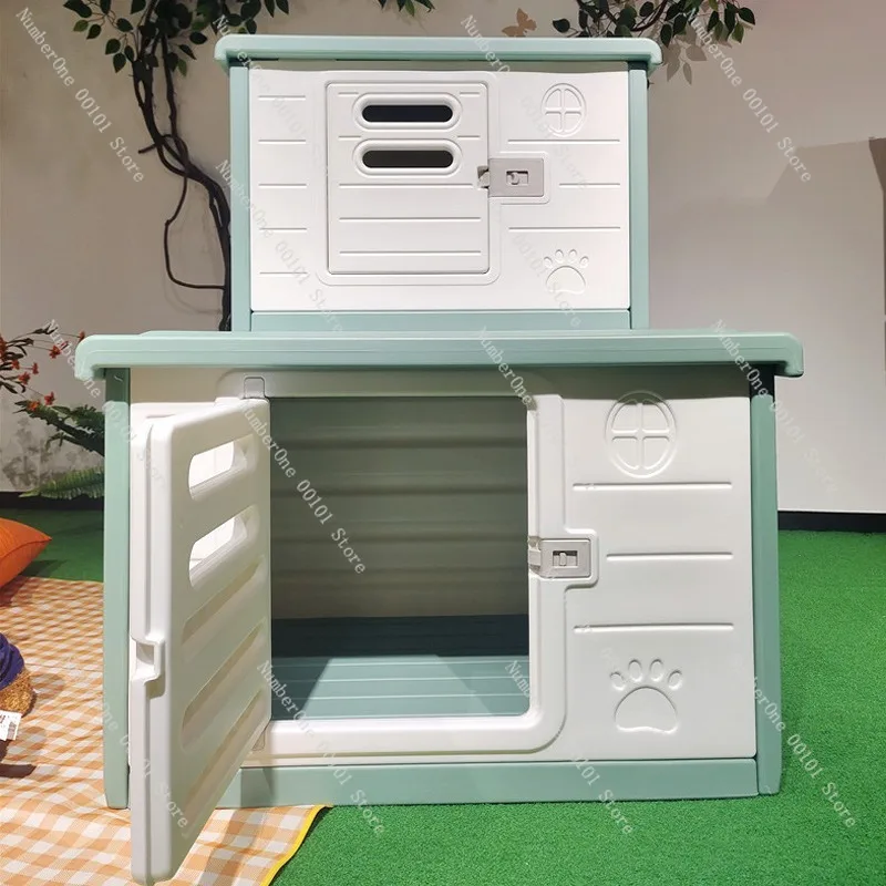Cozy Enclosed Outdoor Cat House Four Seasons Universal Pet Bed Winter Warm Dog Kennel Waterproof Rainproof Shelter Semi Closed