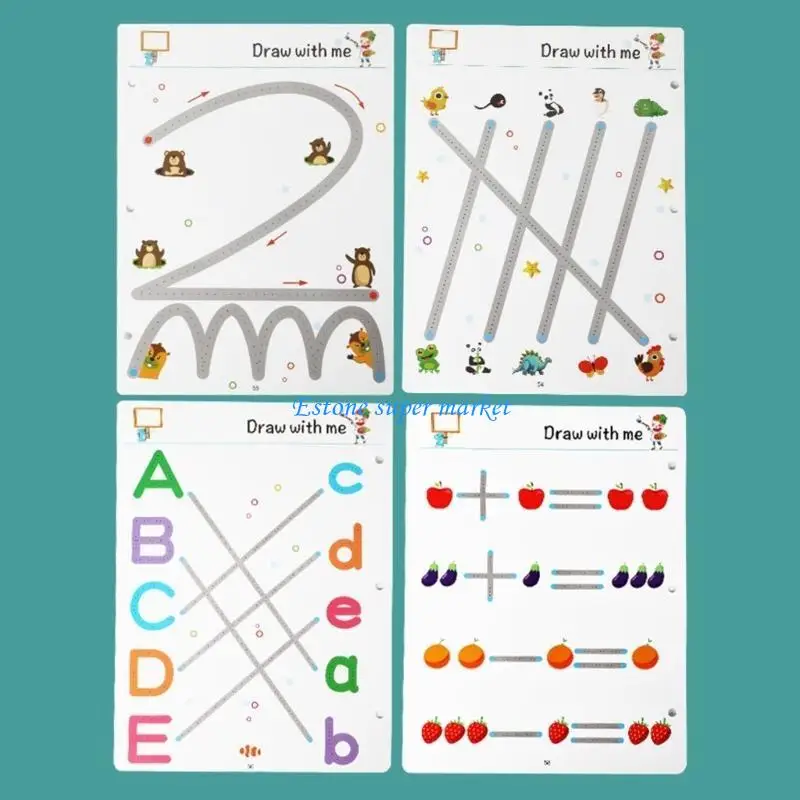 090b Kids First Writing Book of Crayer Control and Patterns for Handing Eye Coordination Line Tracing Workbook