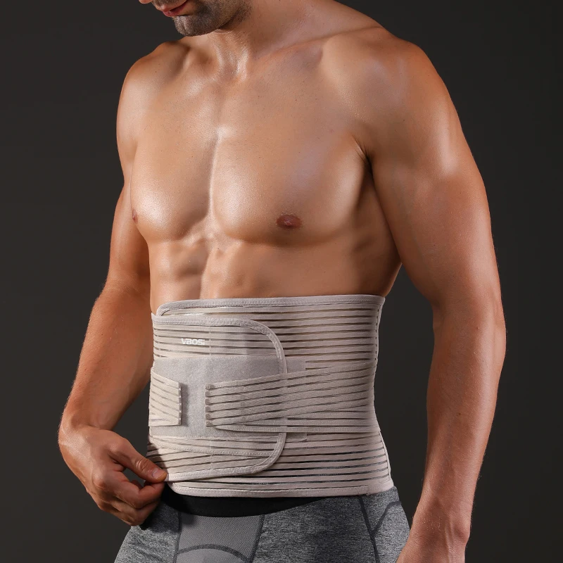 VBOSi Soporte de espalda ajustable para hombres y mujeres Soporte de espalda baja Banda de cintura Cinturón abdominal para uso diario y correr