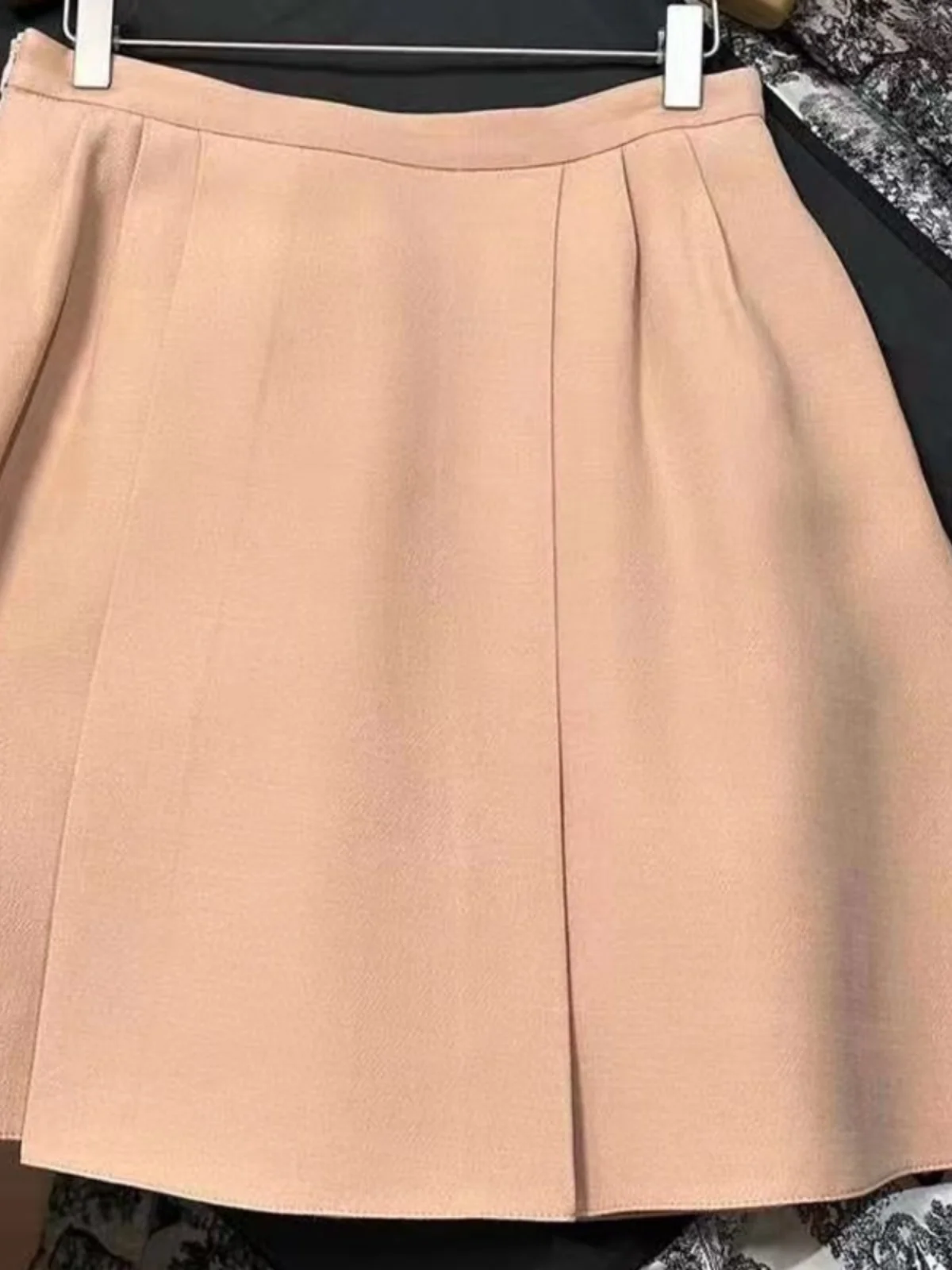 الوردي OL Sle الحرير الموهير مطوي تنورة عالية الخصر تنوعا الرجعية Ele Dr المرأة Faion الصيف وصول جديد #2