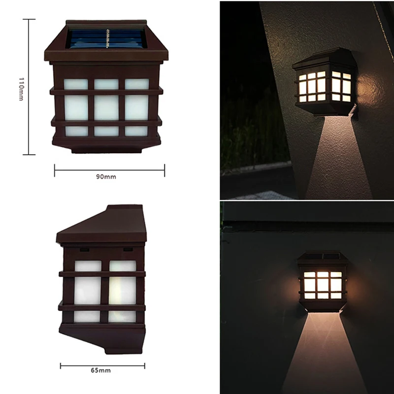

Solar Wall Lights Outdoor Retro Solar Wall Lanterns Dusk to Dawn Waterproof Exterior Front Door Porch Lights for Outside Patio