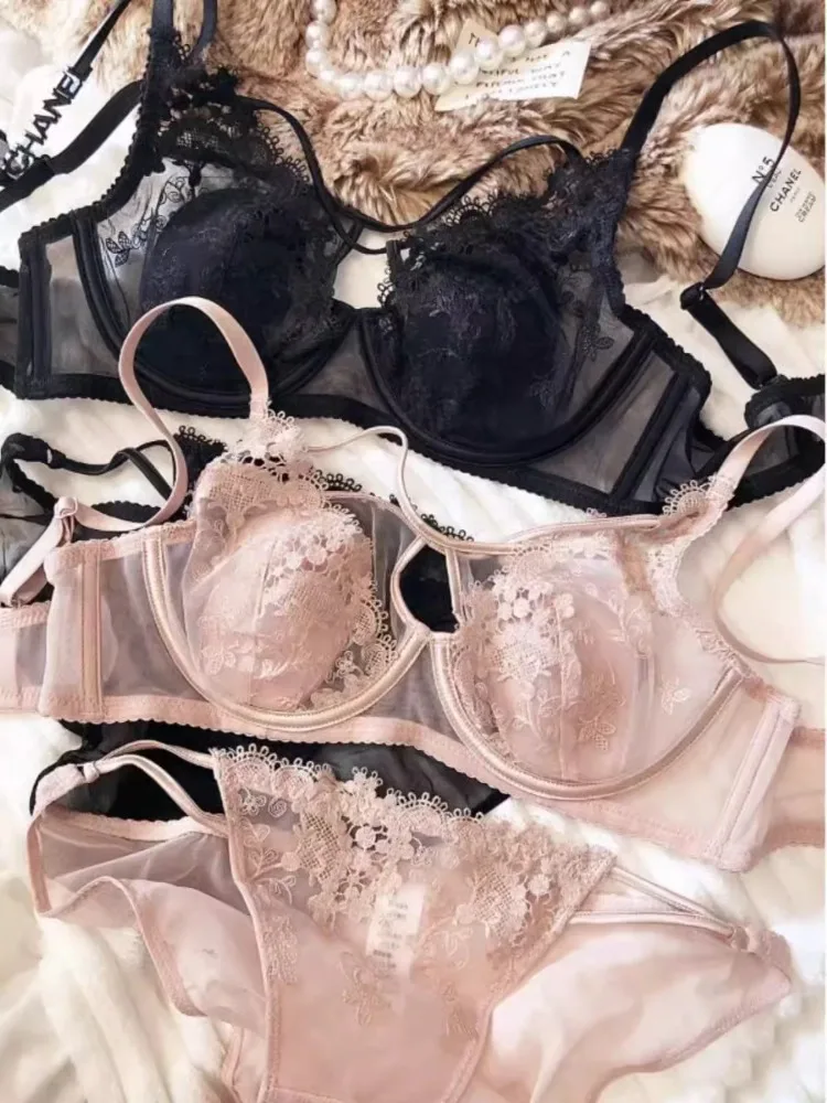 حمالة صدر مثيرة للتخسيس من الدانتيل الفرنسي للصدر الكبير مع حلقات فولاذية وحزام أذن أرنب ملابس داخلية لرفع وتقليل المظهر #2