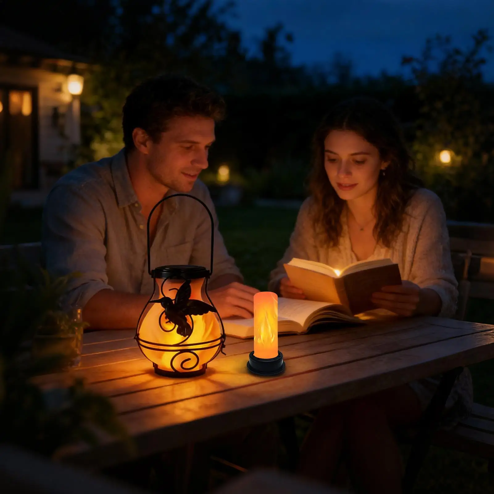Realistic Flame Torch Light Flickering Flame Solar Powered Top Solar Lantern Lights IP 44 Waterproof Auto on/Off Sensor