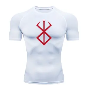 Berserk Anime Kompression Herren t -Shirt Rashgard Short Snot Tops zweite Haut Bodybuilding t -Shirt trocken eng eng eng Hauptverkäufe Racata zweite weibliche Haut - №6