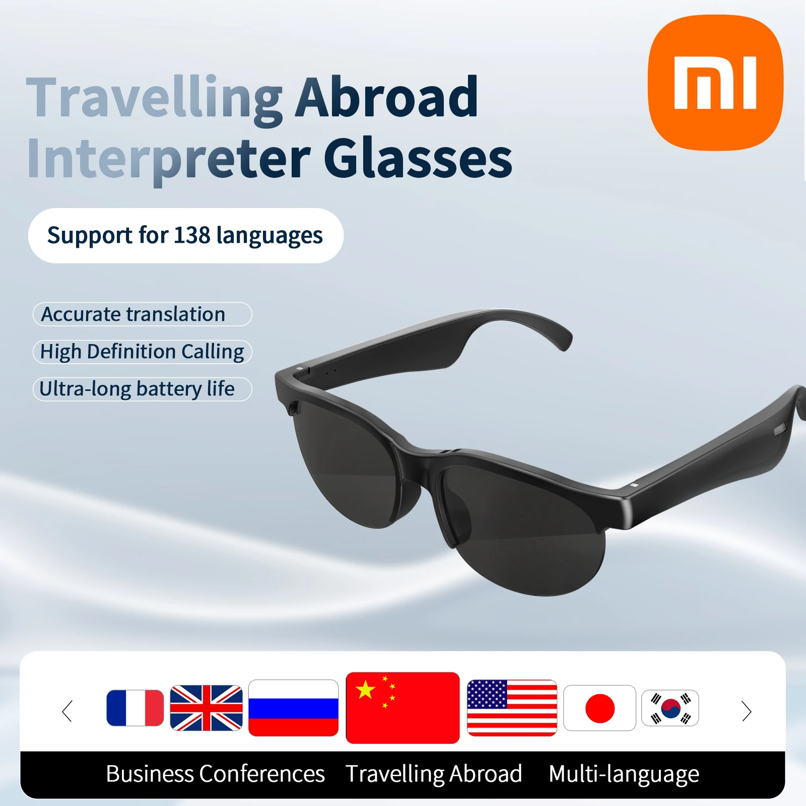 Xiaomi XG88PRO AI Intelligent Translation Glasses Wireless Bluetooth Glasses With Microphone Earphone Glasses Sports Sunglasses