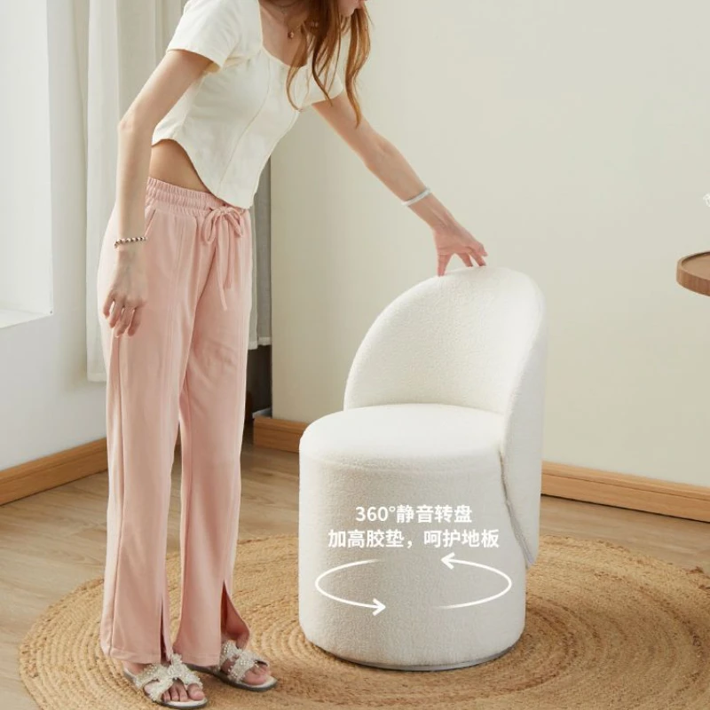 Dressing Chair Bedroom Stool Luxury Stool Drop Chair Vanity Chair Backrest Chair High Simple Modern Stools Chair Makeup Stool