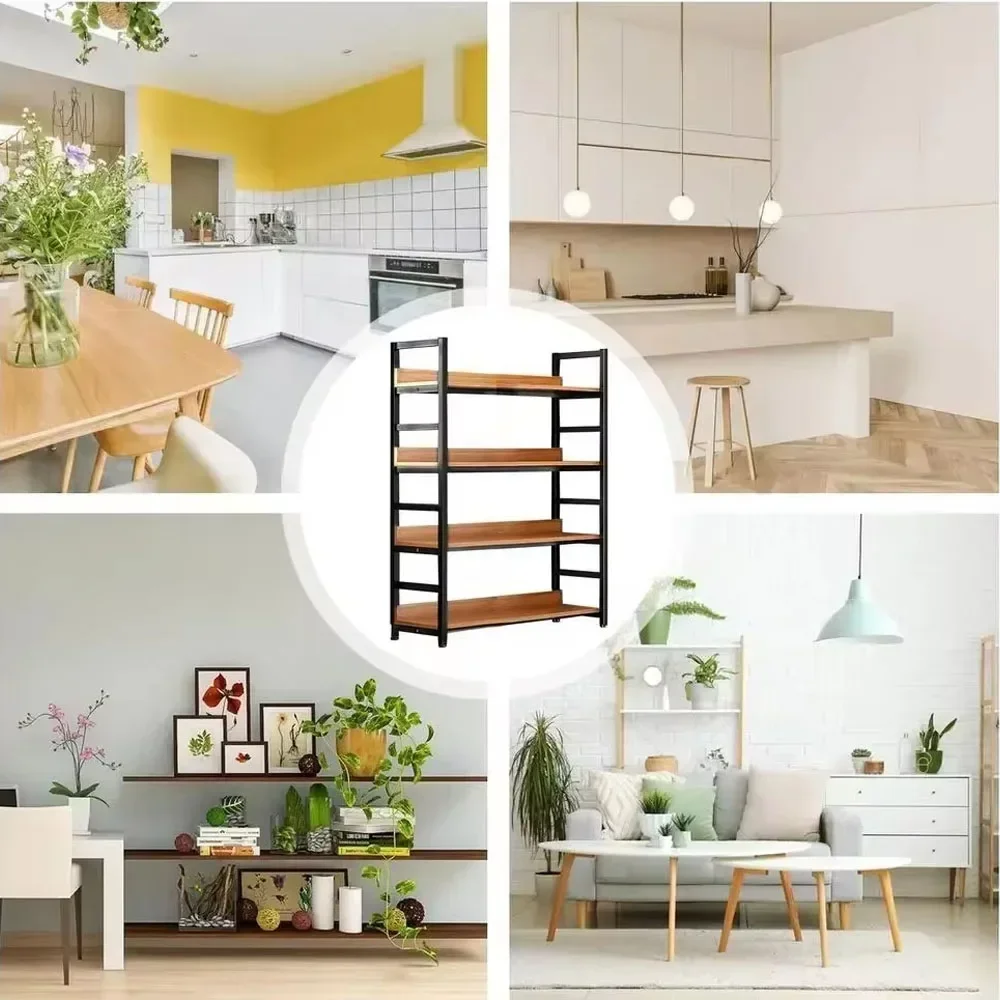 Bookcase Storage Rack Multi-Layer Simple BookshelfOffice Decoration Kitchen Stand Rack Home Kids Bookshelves Library Bookshelf