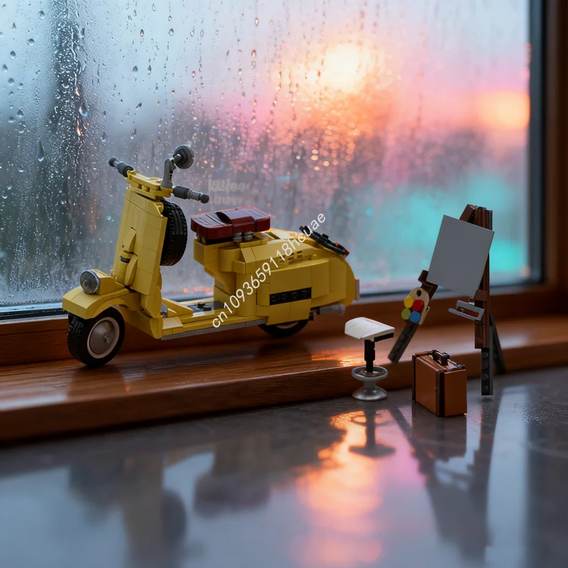 551pcs MOC Vespa Piaggio Alternate Build Creator Model Building Christmas gift blocks Assemble idea toys Education Brick Kids