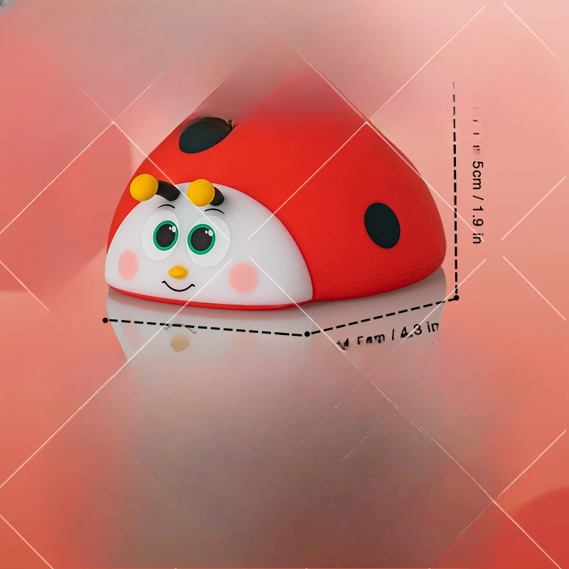 Ladybug Charging Touch Sleep Atmosphere Light Creative Cartoon Silicone Nightlight