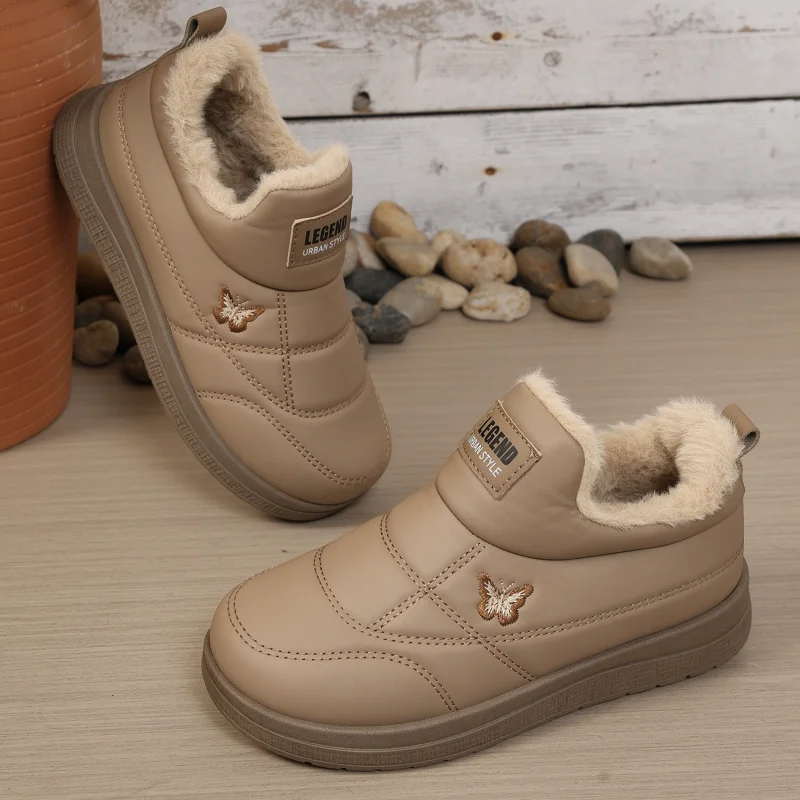 Women's Winter Snow Boots, ankle boots with a warm fleece lining, waterproof upper, thick sole design, casual short boots