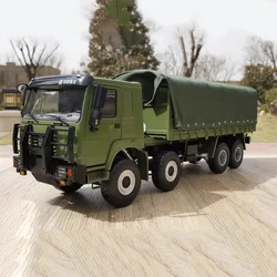 Diecast 1:24 Scale China National Heavy Duty Truck HOWO 8 * 8 Military Off Road Vehicle Alloy Truck Model Collection Gift Toys