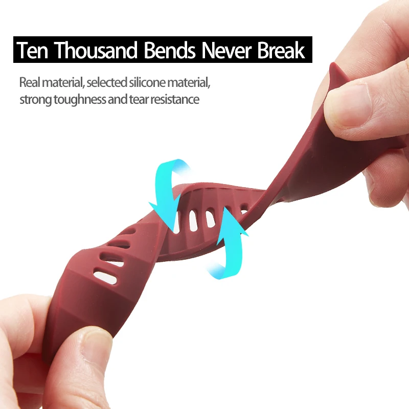 Silikonowy pasek do Apple Watch 44mm 45mm 42mm 41mm 40mm 38 49 zapasowa opaska dla iwatch serii 9 4 5 Se 6 7 8 Ultra2