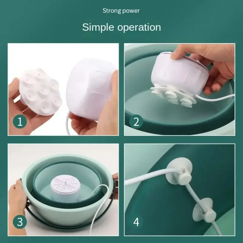 Portable USB Charging Turbo Mini Laundry Creative Small  Appliance Small Washing Machine