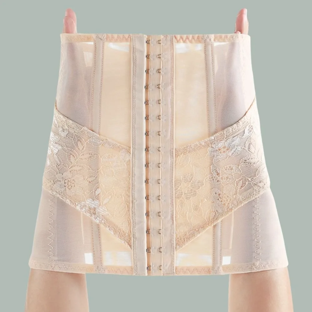 

Mesh Flower Tummy Control Shapewear Postpartum Slimming Lace Corset Belt Belly Contracting Adjustable Waist Trainer Shapewear