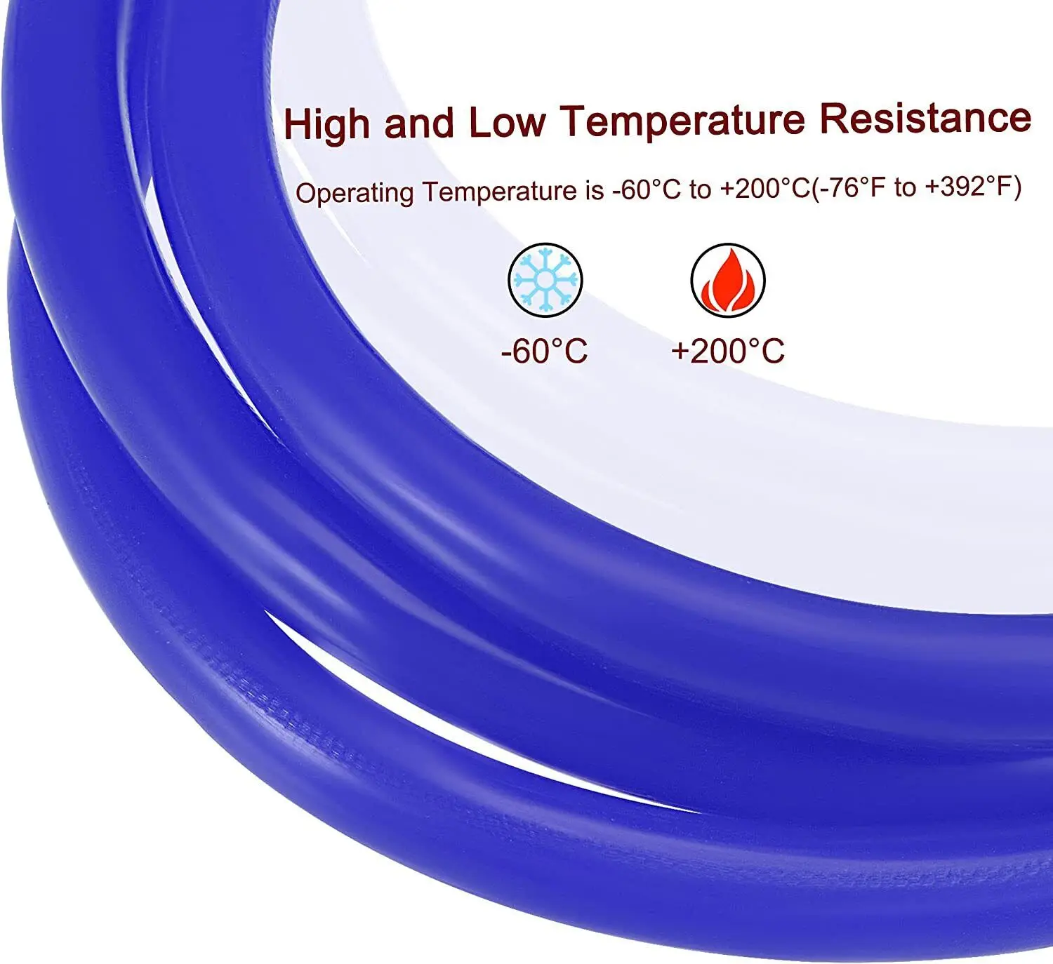 10 ฟุต ID: 5/16 " / 8 มม. ท่อสูญญากาศซิลิโคนท่อเครื่องยนต์ Cooling Pipe สีฟ้า