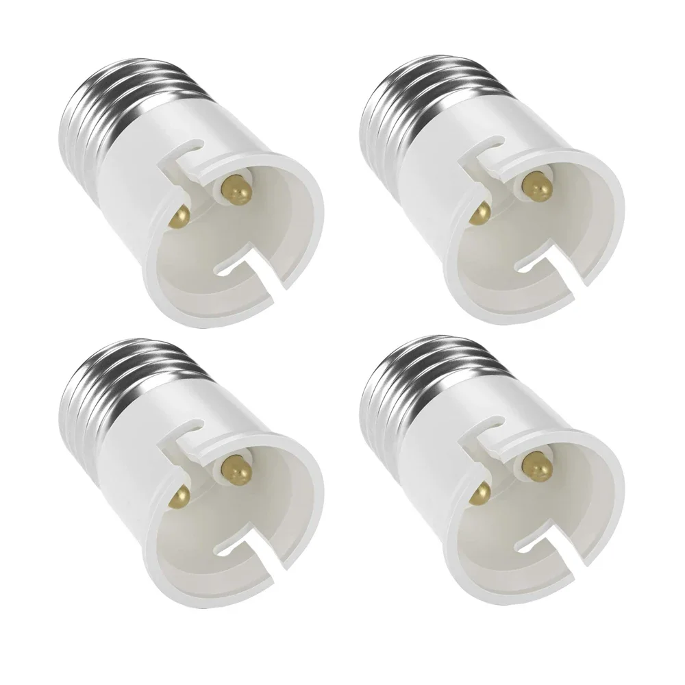 2pcs B22 To E27 Lampholder Adapter Fireproof Screw E27 To Bayonet B22 LED Lamps Corn Bulb Light Socket Adaptor