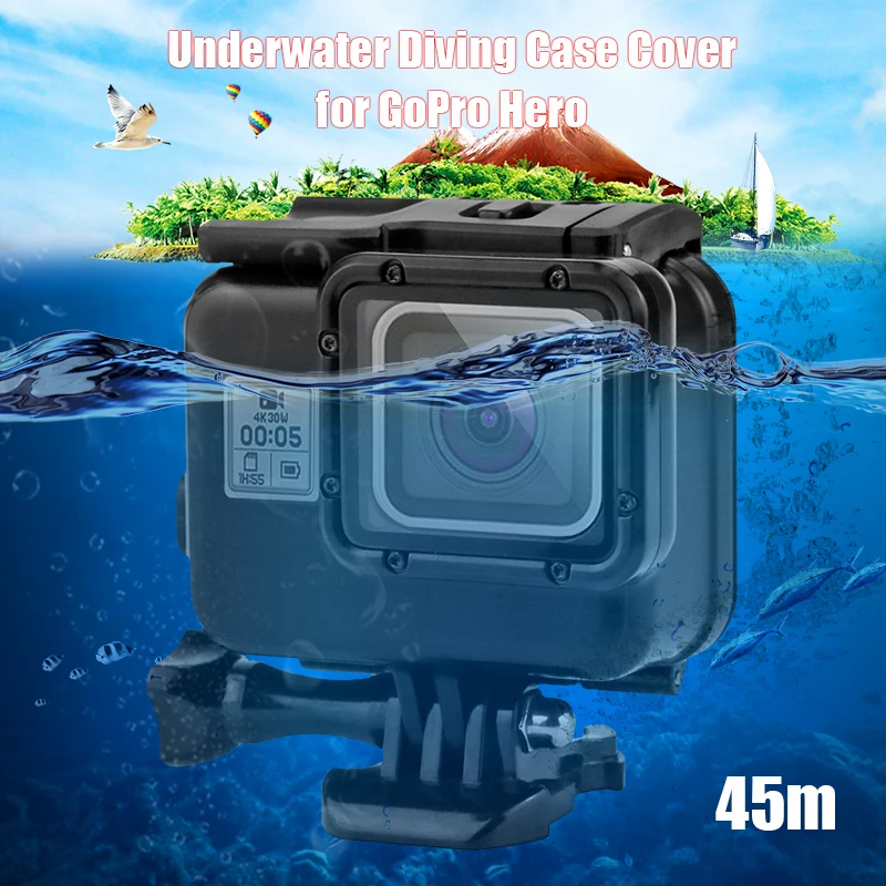 45m Underwater Diving Case Cover Waterproof Case Universal Underwater Protection Shell Box Black for Diving Snorkeling Swimming