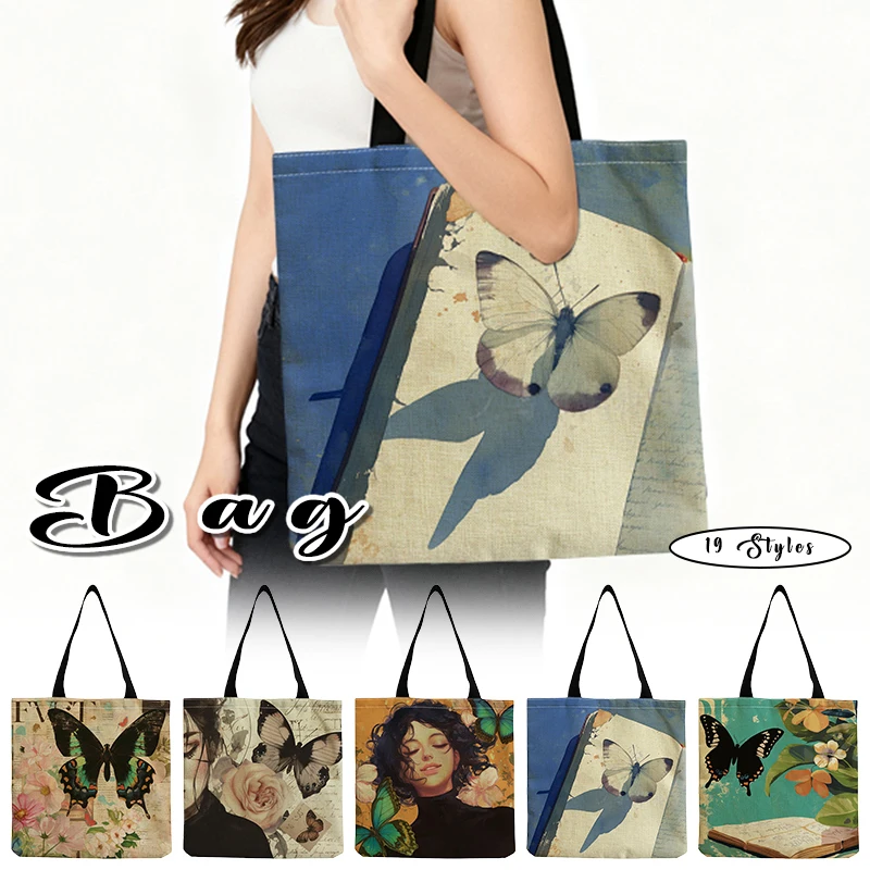 

Elegant Vintage Floral Tote Bag for Women Chic Lightweight Shoulder Bag Hand Washable | Perfect for Shopping Work & Everyday Use